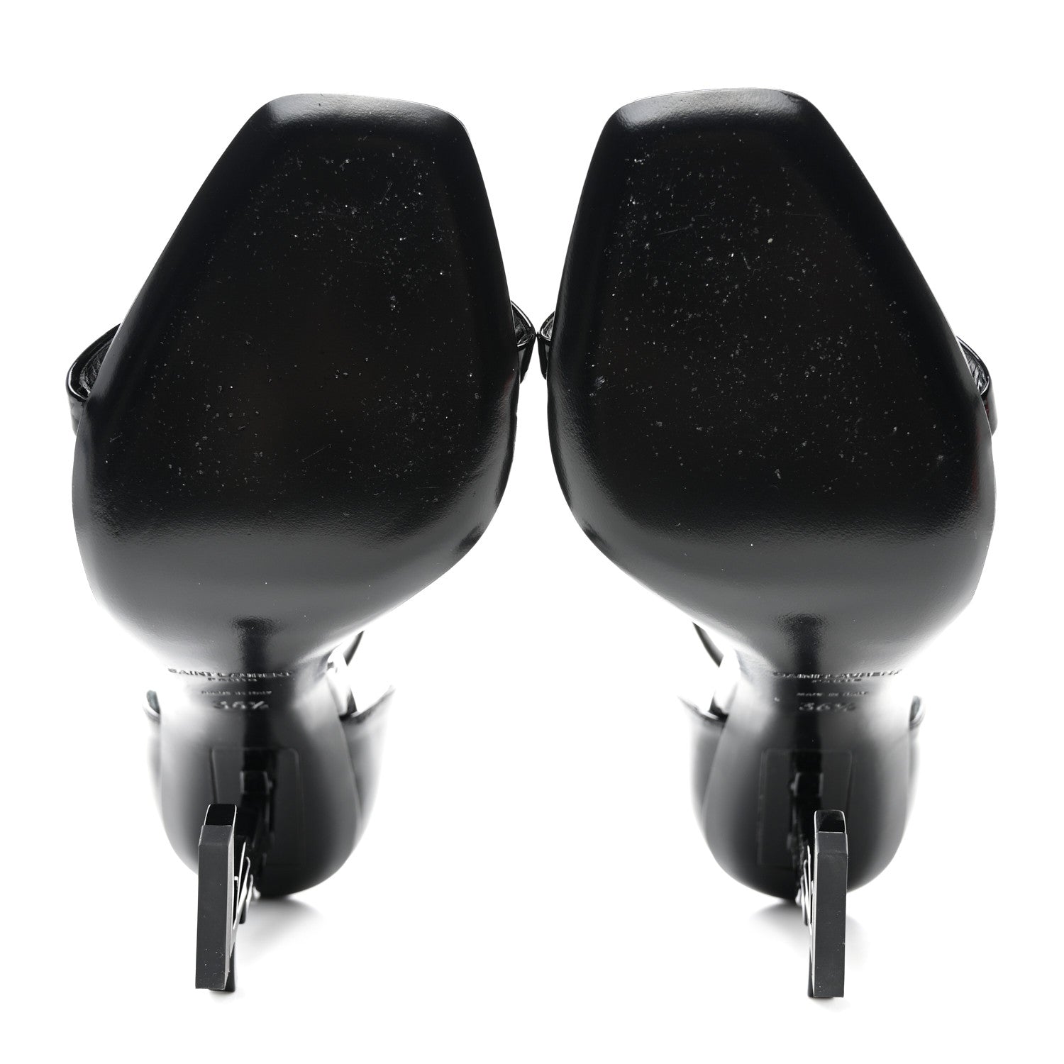 Saint Laurent Patent Calfskin Opyum 110 Sandals 36.5 Black 5 of 9