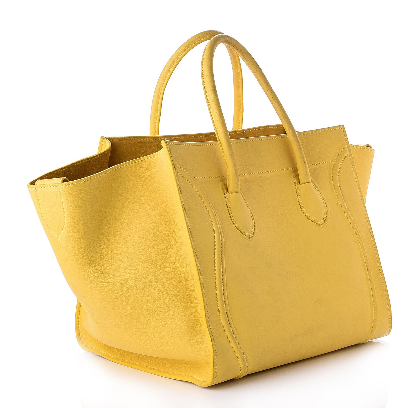 Celine Smooth Calfskin Medium Phantom Luggage Sun Yellow 3 of 27