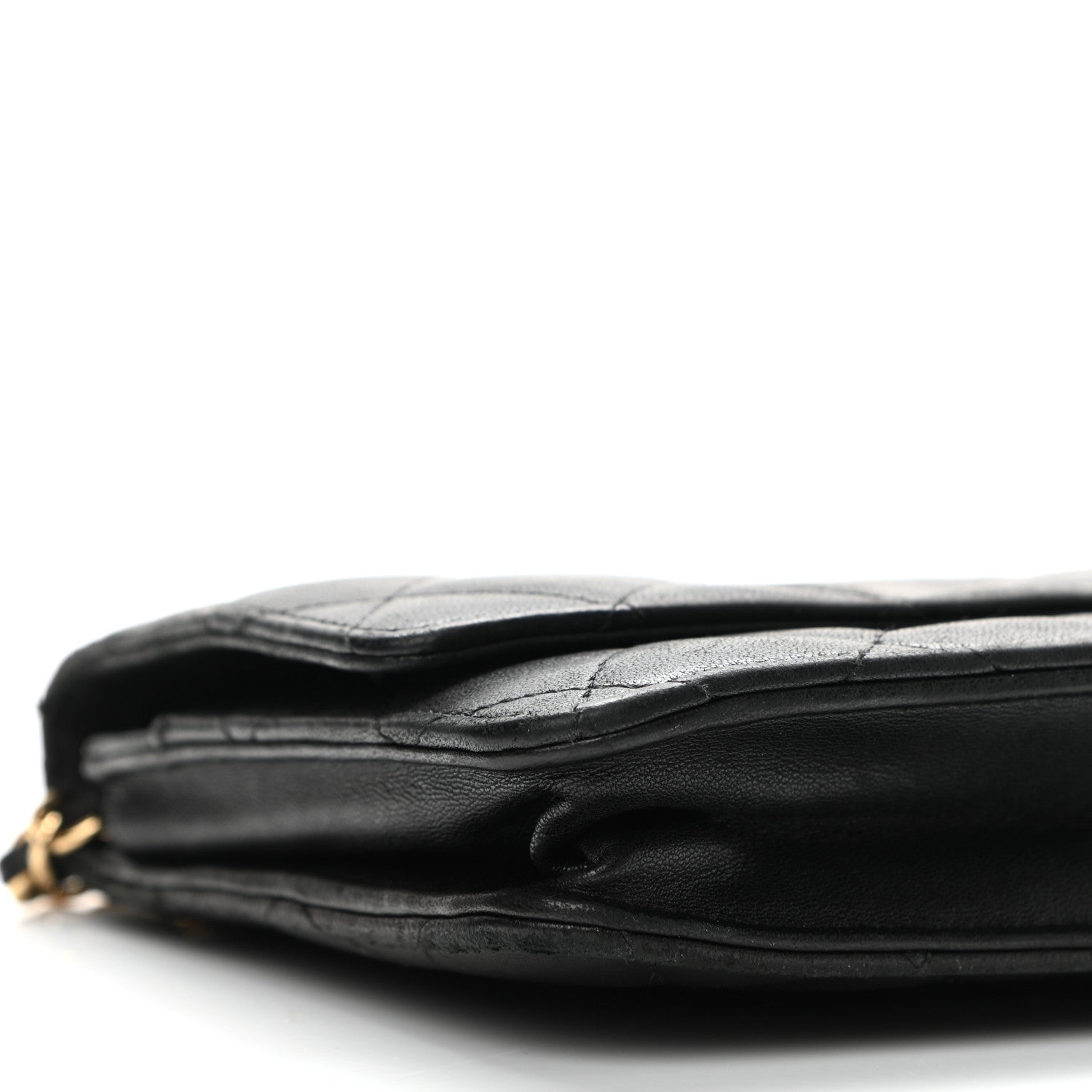 Chanel Lambskin Quilted Wallet On Chain WOC Black 10 of 14