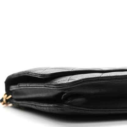 Chanel Lambskin Quilted Wallet On Chain WOC Black 10 of 14