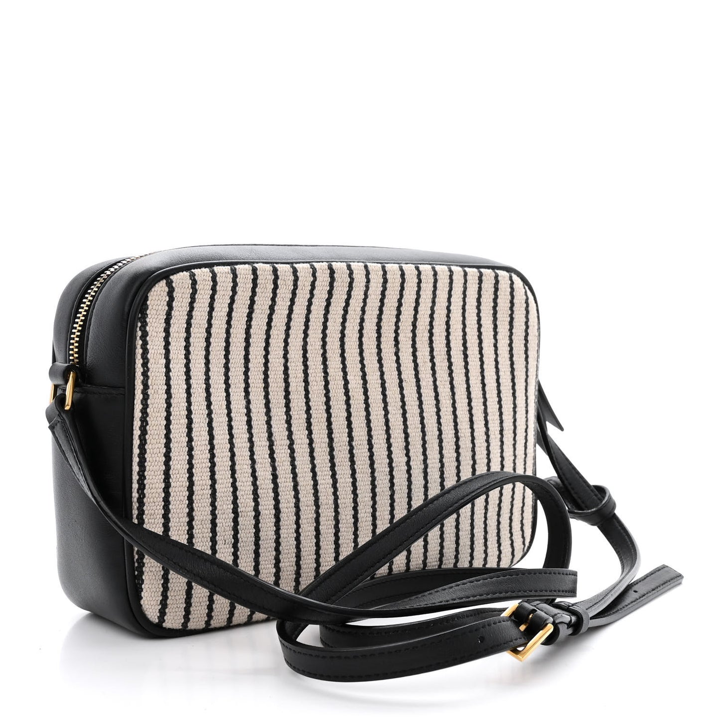 Canvas Calfskin Monogram Lou Camera Bag Black Grey Cream