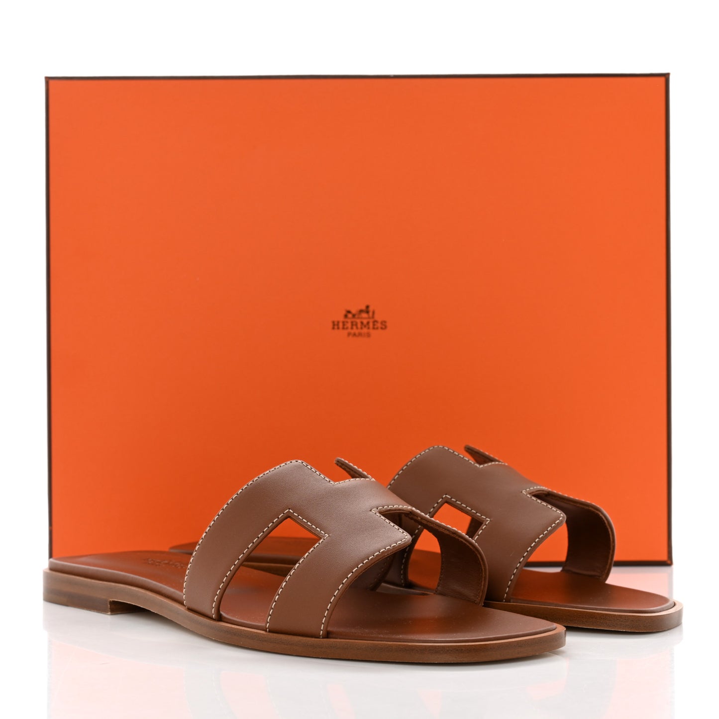 Box Calfskin Oran Sandals 37 Gold