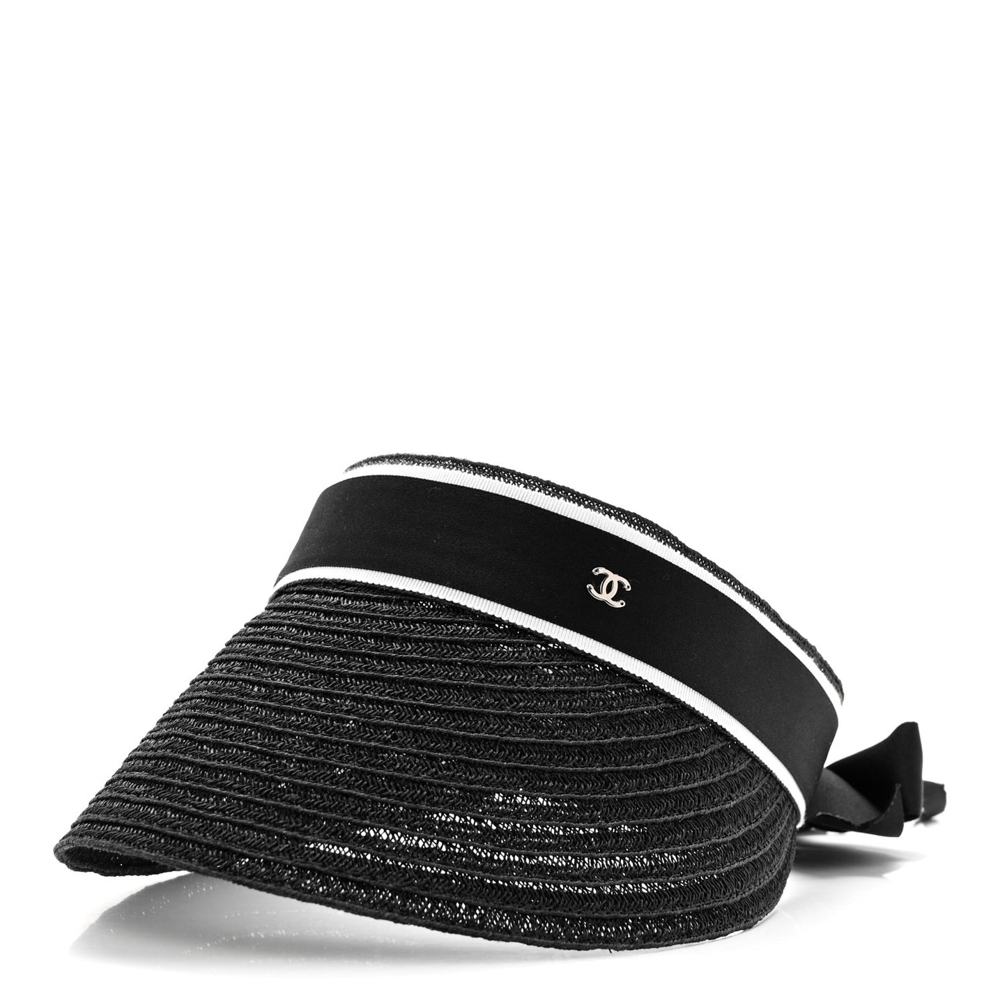 Abaca Cotton Ribbon Visor S Black