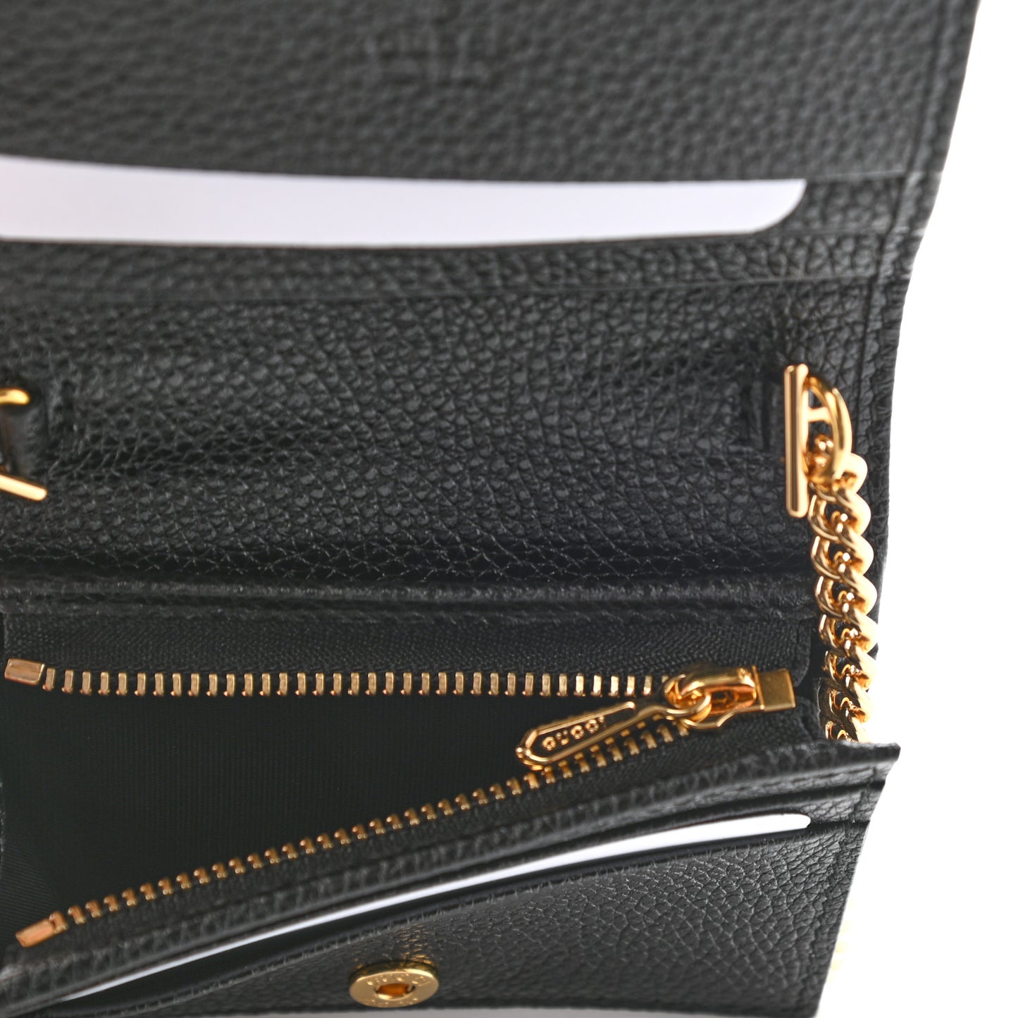 Grainy Calfskin Zumi Card Case Wallet Black
