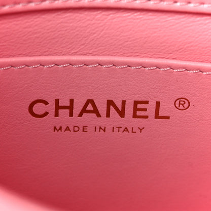 Chanel Lambskin Wenge Quilted Mini Fashion Wood Square Flap Pink 6 of 11