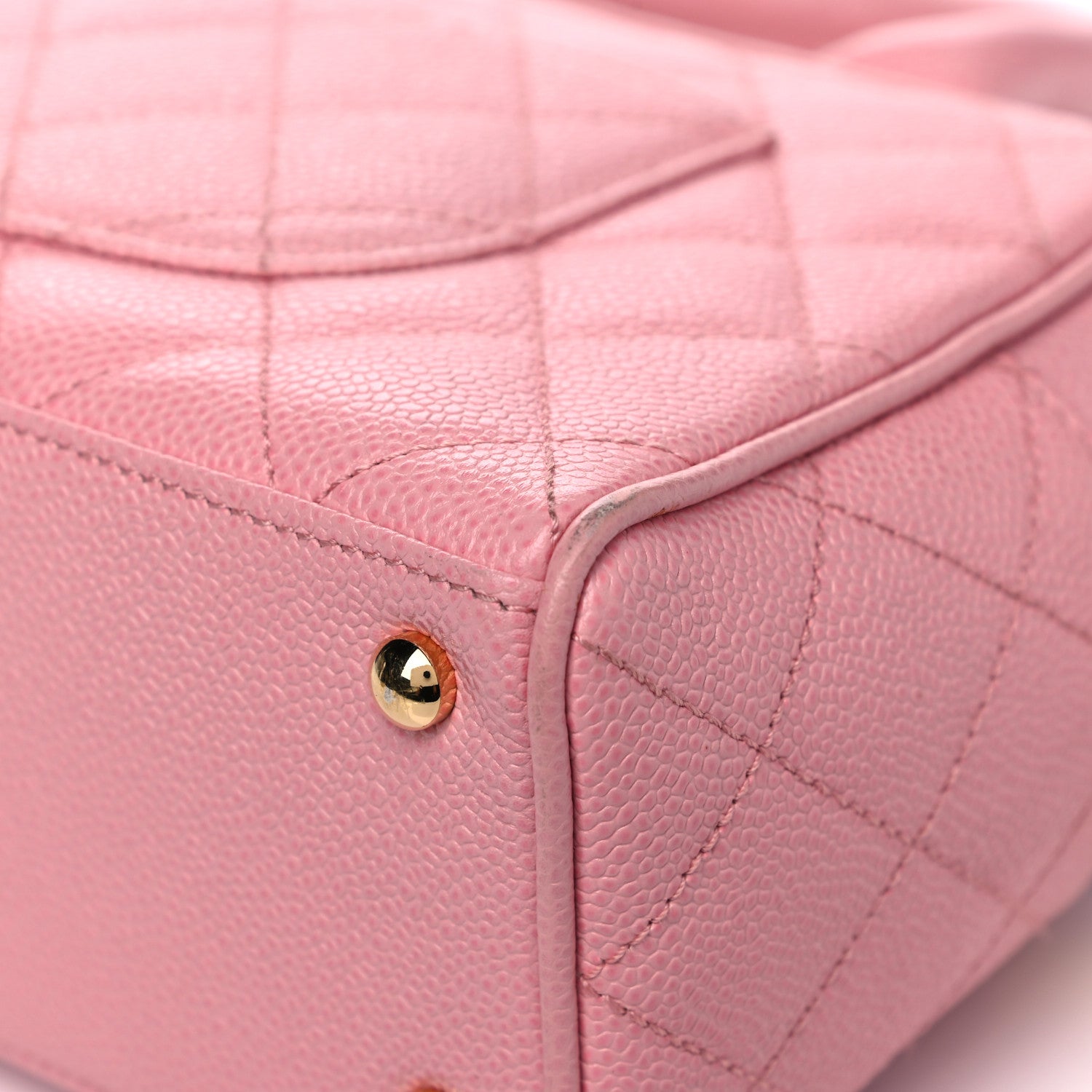 Chanel Caviar Quilted Small Bowler Pink 12 of 14