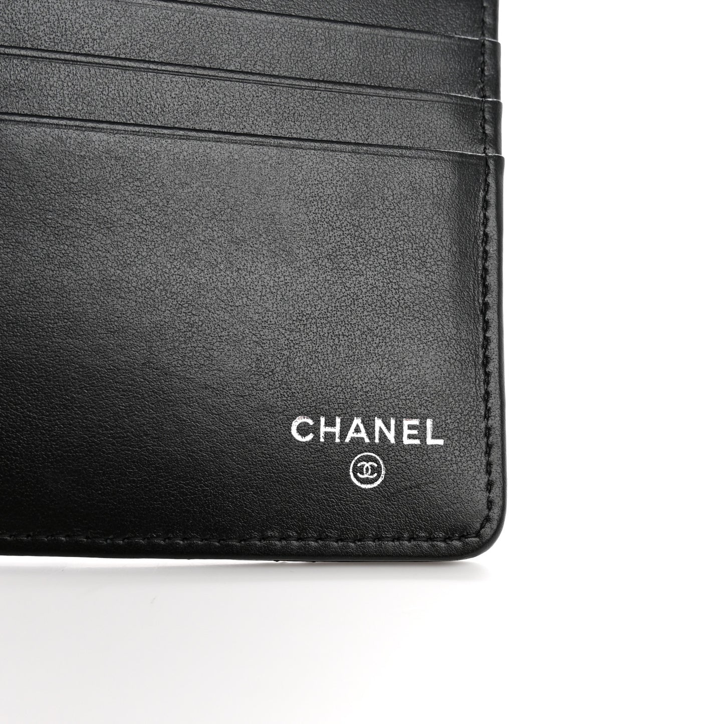Grained Calfskin Quilted Long Zipped Wallet So Black