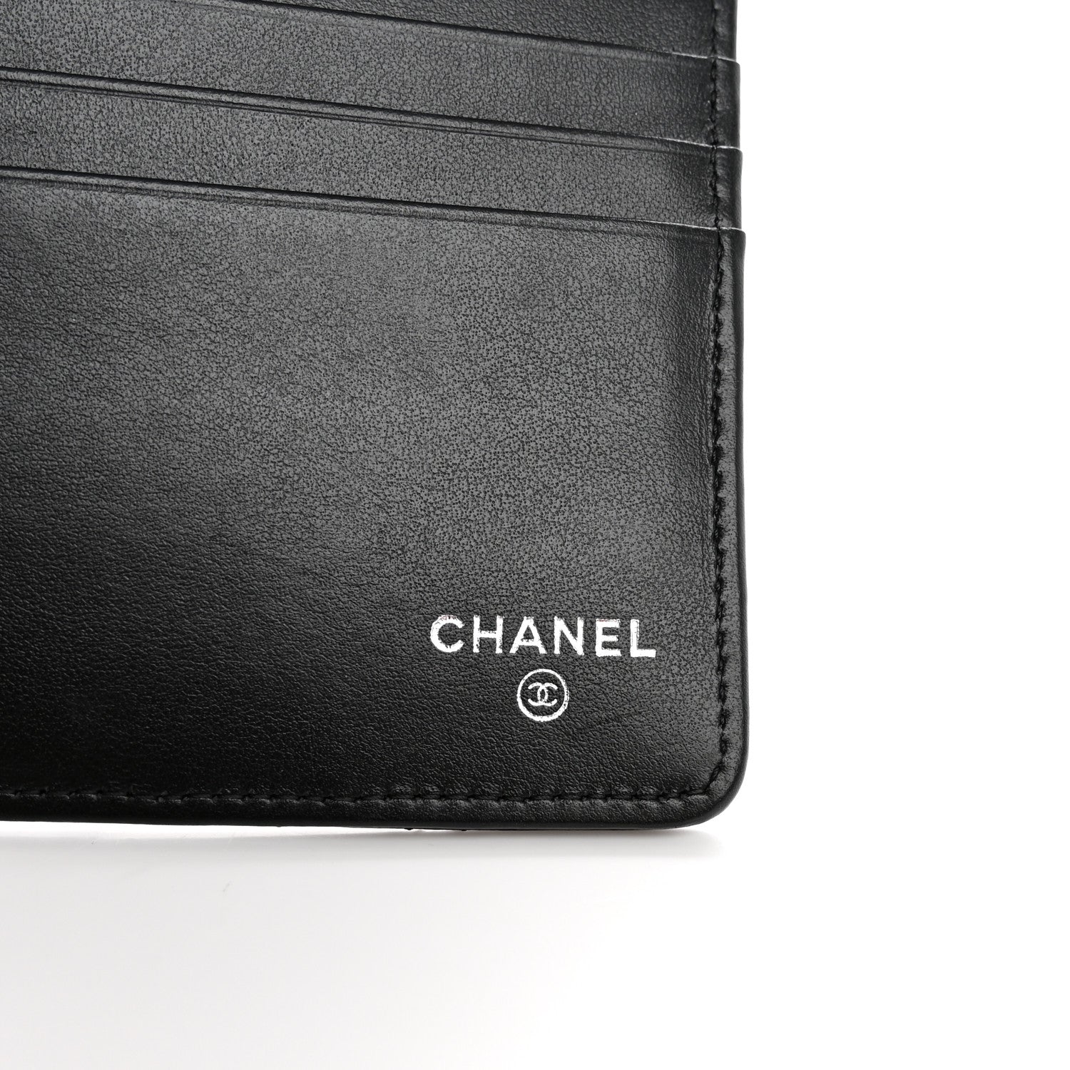 Chanel Grained Calfskin Quilted Long Zipped Wallet So Black 6 of 8