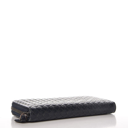 Bottega Veneta Nappa Intrecciato Zip Around Wallet Denim 5 of 11
