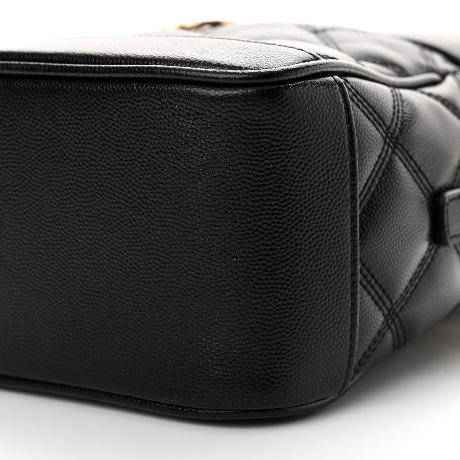 Saint Laurent Grain de Poudre Quilted 80's Vanity Bag Black 10 of 11