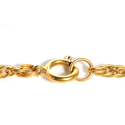 Chanel CC Logo Pendant Necklace Gold 4 of 5