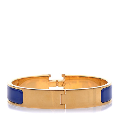 Hermes Enamel Narrow Clic Clac H Bracelet PM Bleu Royal 3 of 7