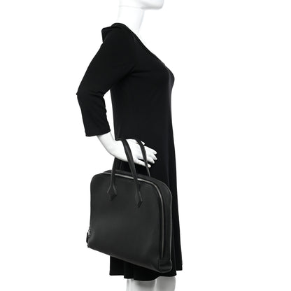 Hermes Togo Victoria Light Briefcase Black 2 of 10