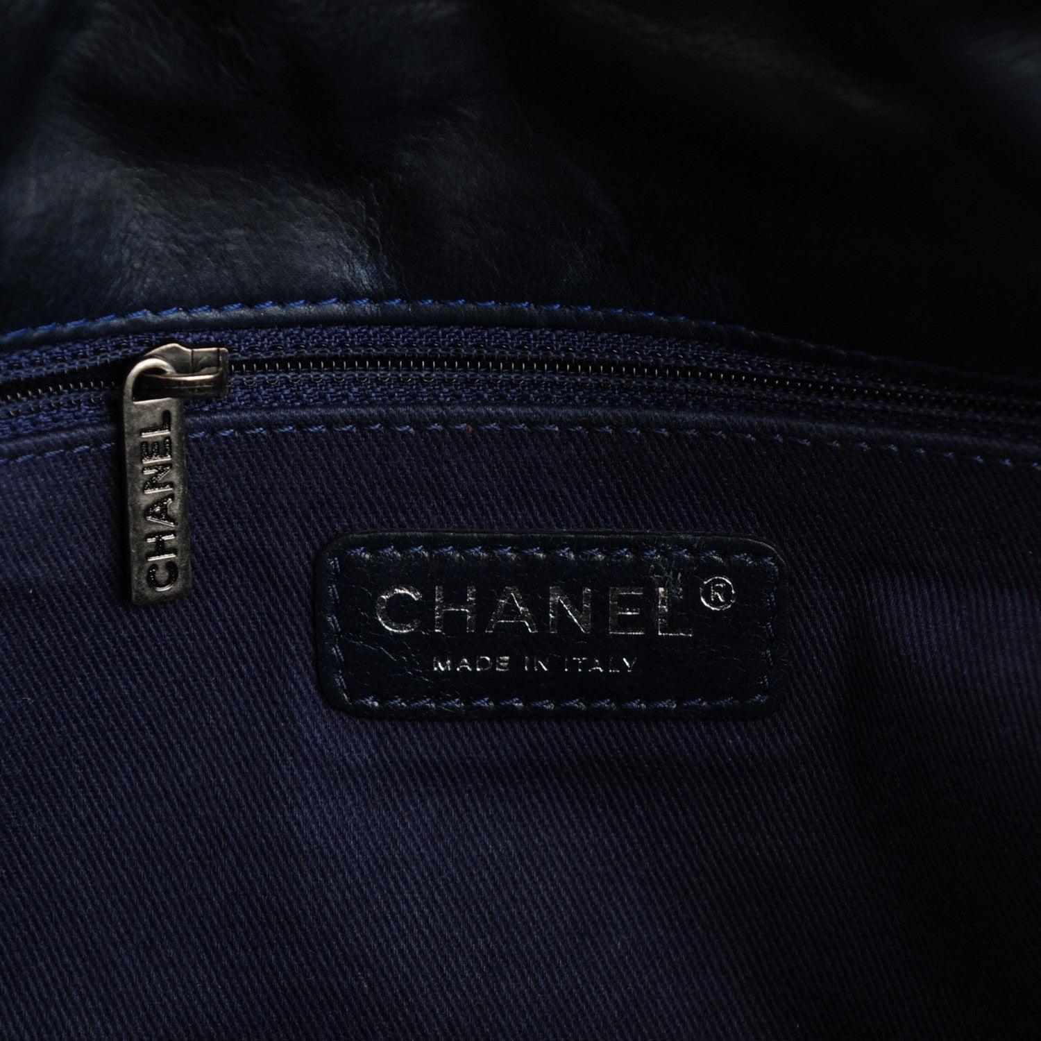 Chanel Iridescent Calfskin Quilted Large New Bubble Flap Navy 6 of 8