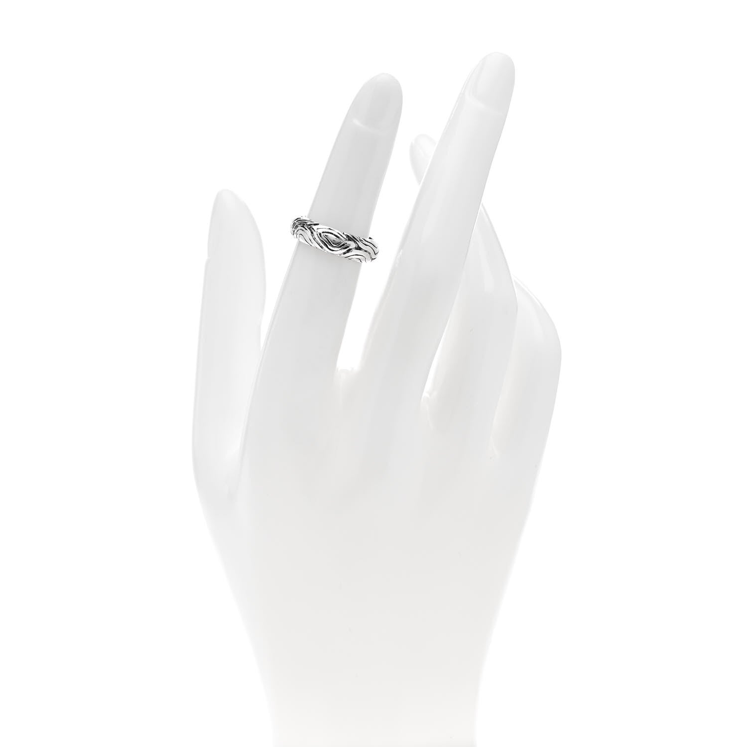 Tiffany Sterling Silver Wood Grain Band Ring 47 4.25 2 of 6