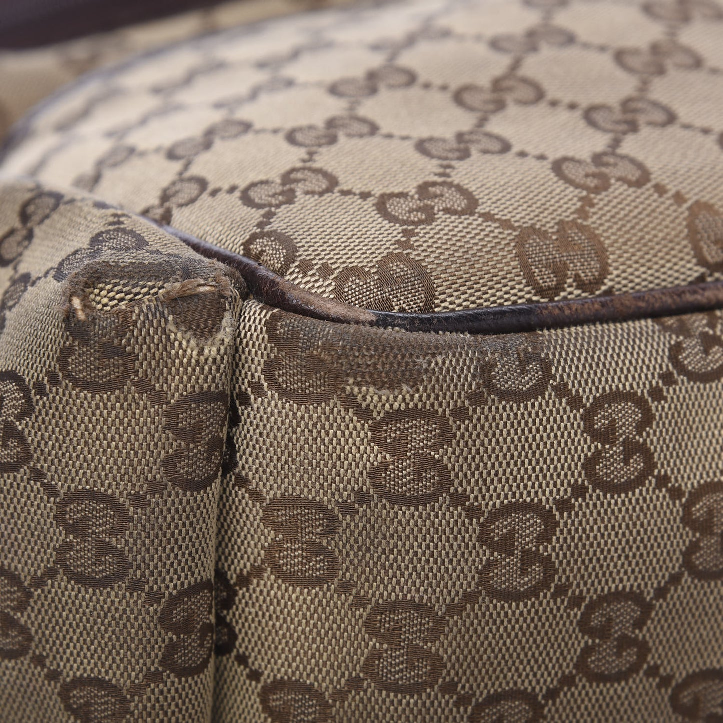 Monogram Natural Pigskin Large Diaper Bag Beige Ebony Cocoa Dark Chocolate