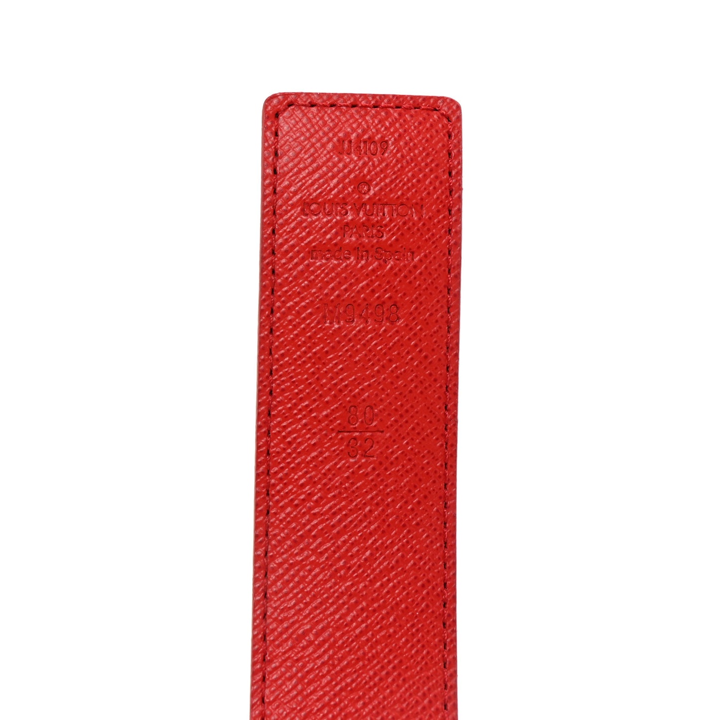 Monogram 30mm LV Initiales Reversible Belt 80 32 Red
