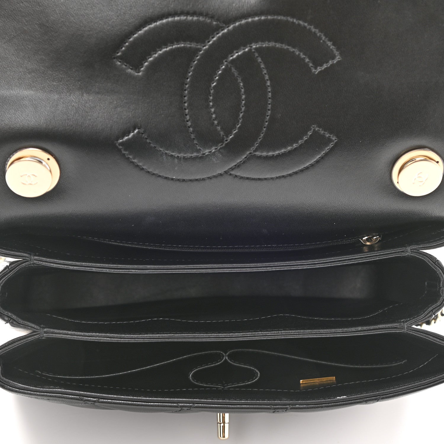 Chanel Lambskin Quilted Small Trendy CC Dual Handle Flap Bag Black 5 of 12