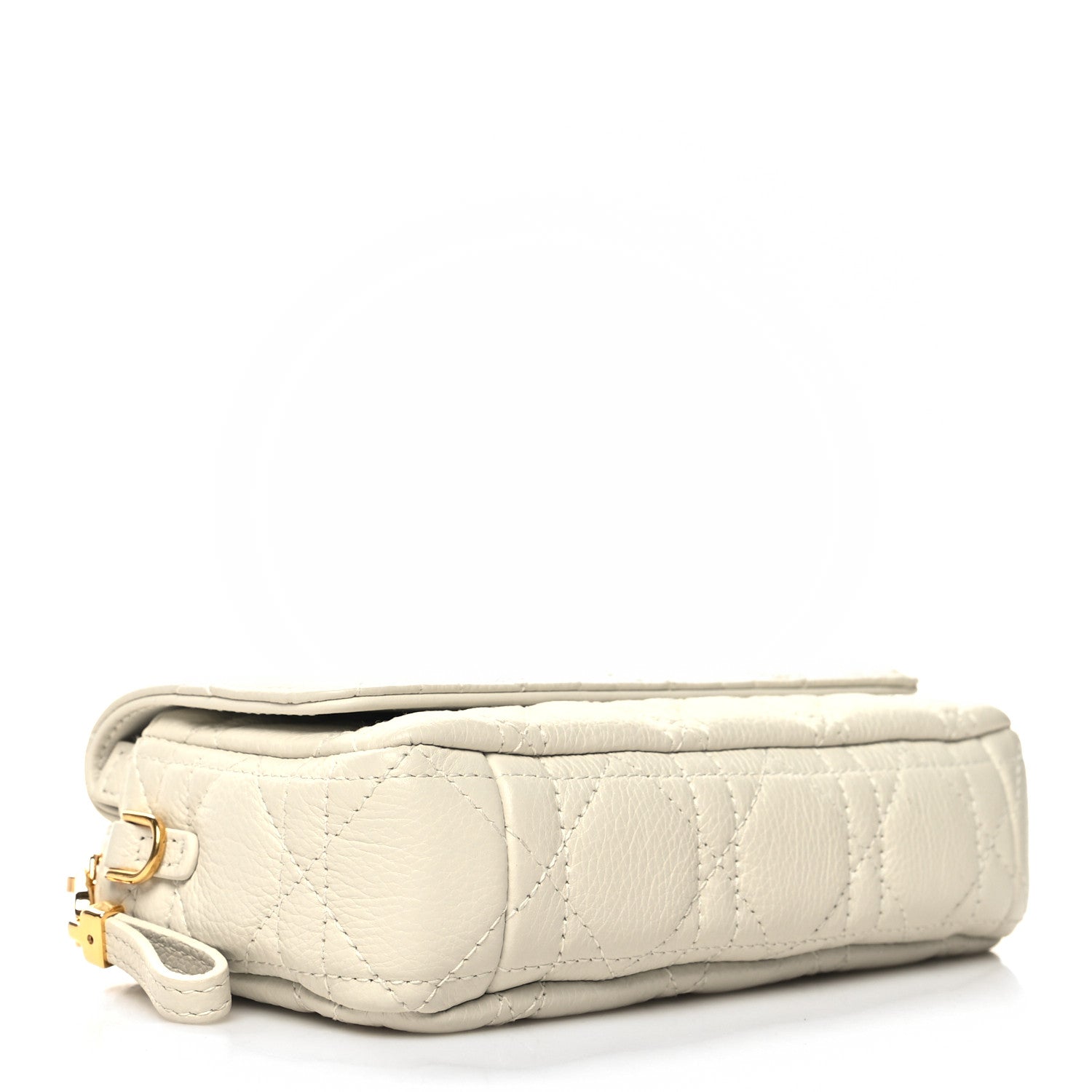 Christian Dior Supple Calfskin Cannage Caro Pouch with Chain Latte 4 of 11