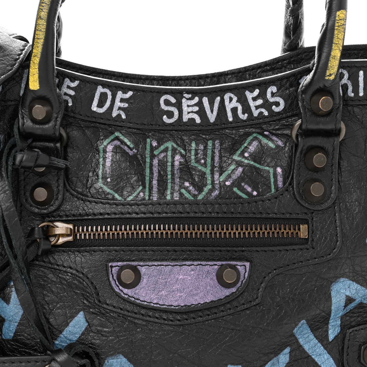 Agneau Graffiti All Over Classic Hardware S City Black Multicolor
