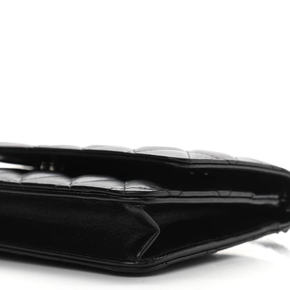 Chanel Lambskin Quilted Wallet On Chain WOC So Black 11 of 14