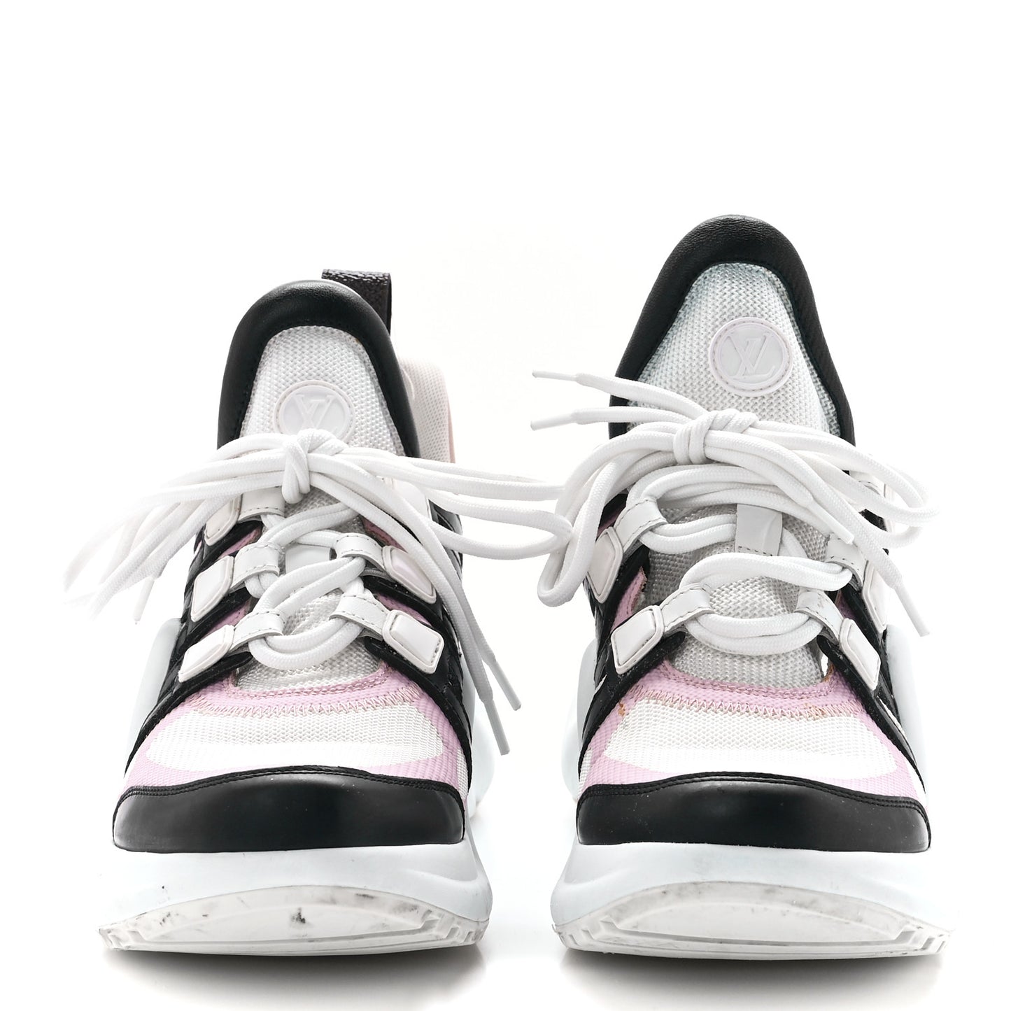 Calfskin Technical Nylon LV Archlight Sneaker 37 Rose Clair
