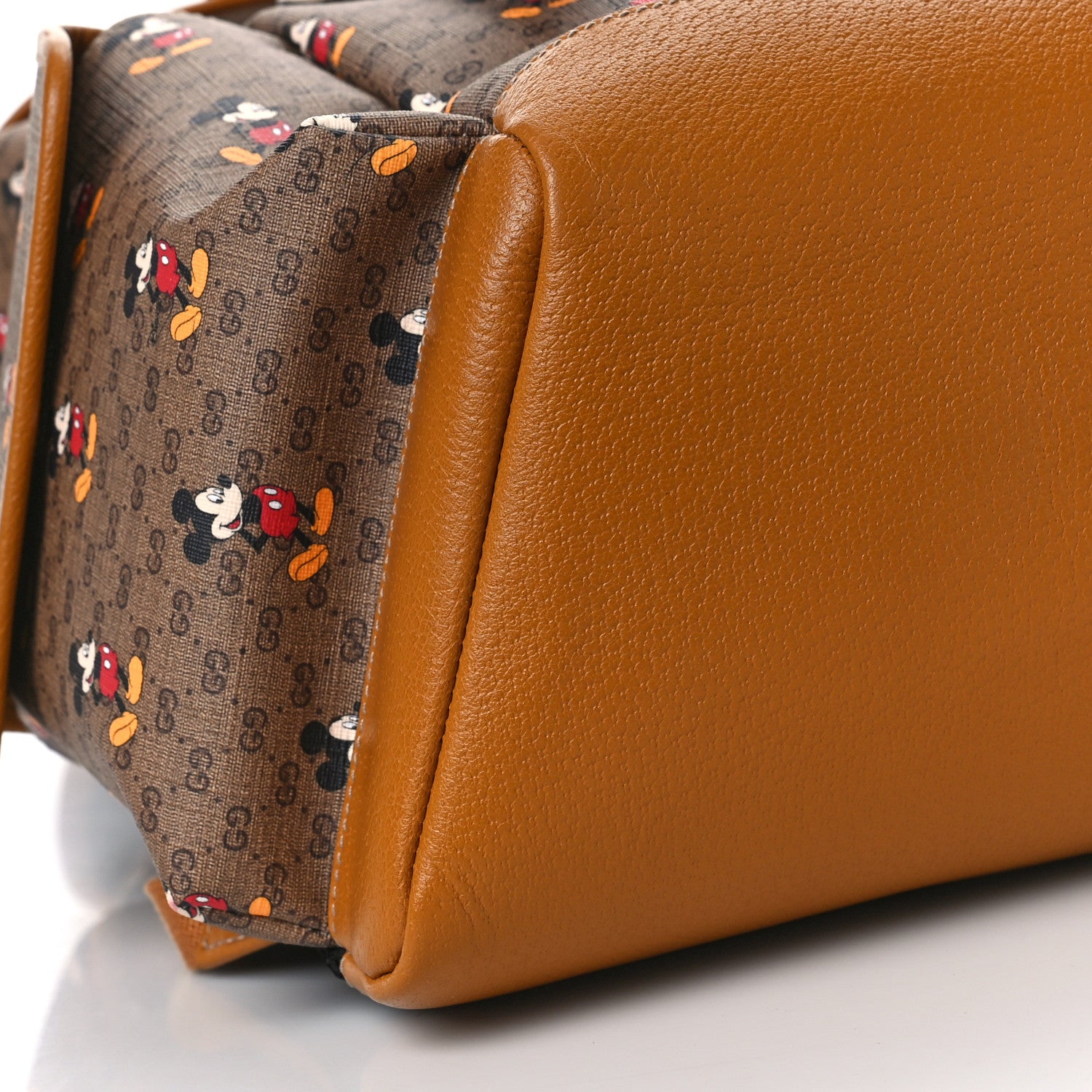 Gucci X DISNEY Mini Vintage GG Supreme Monogram Mickey Mouse Medium Backpack Beige Vintage Sun Oil 7 of 8
