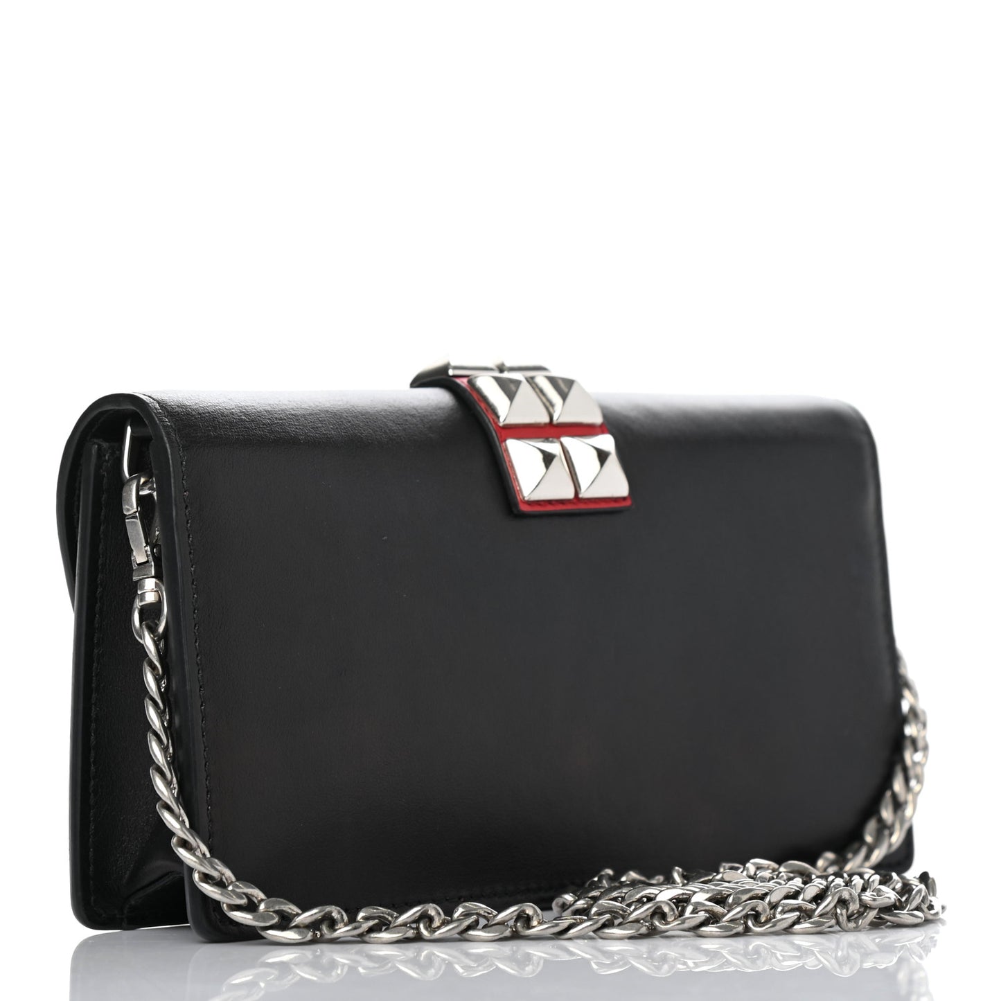 City Calfskin Studded Mini Elektra Crossbody Bag Black Fuoco