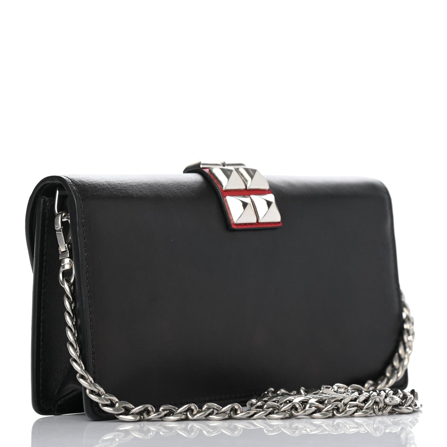 Prada City Calfskin Studded Mini Elektra Crossbody Bag Black Fuoco 2 of 5