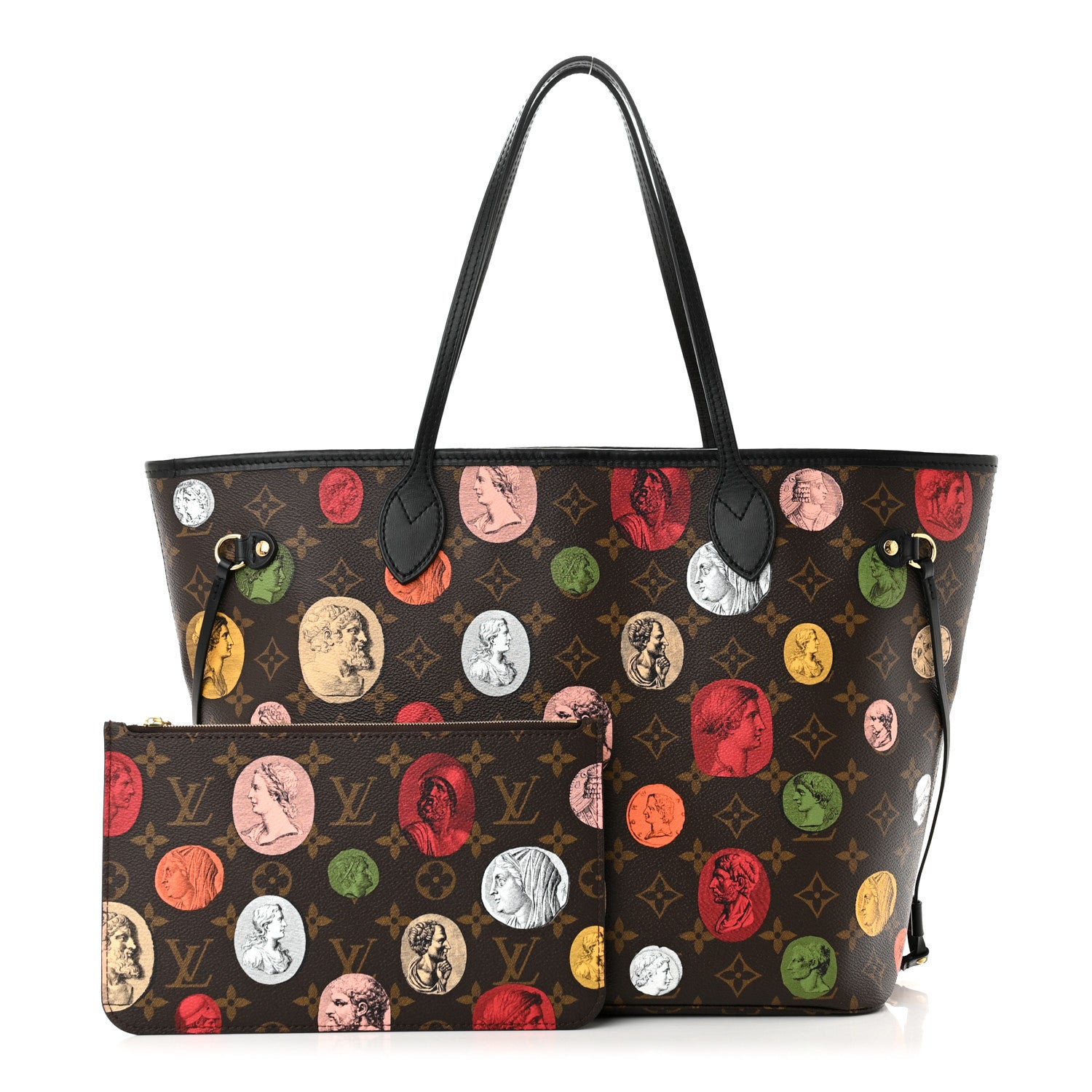 Louis Vuitton X Fornasetti Monogram Cameo Neverfull MM 1 of 10