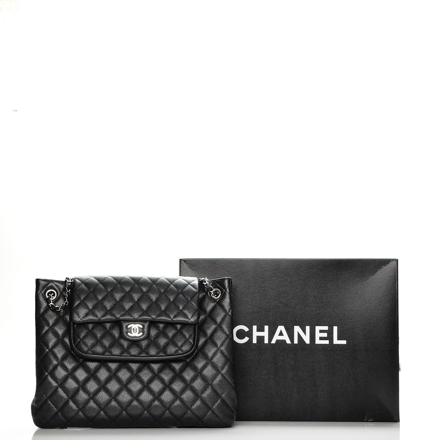 Chanel Caviar Quilted Flap Tote Black 8 of 8