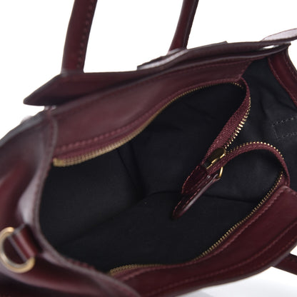 Celine Smooth Calfskin Nano Luggage Burgundy 5 of 7