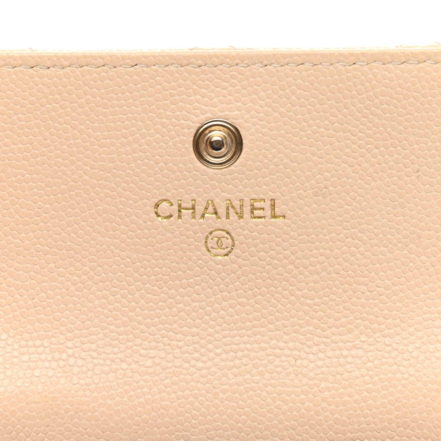 Chanel Caviar Pearl Quilted Coco Candy Flap Card Holder Beige 6 of 13