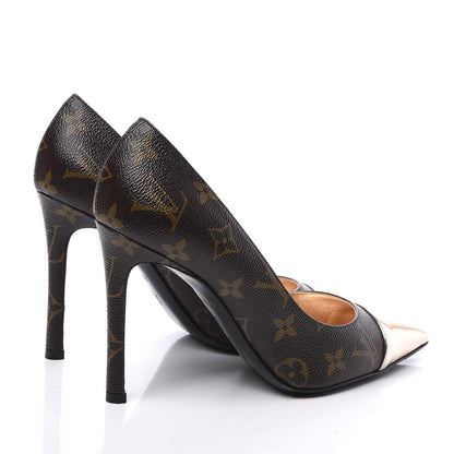 Louis Vuitton Monogram Cherie Pumps 38 Gold 4 of 12