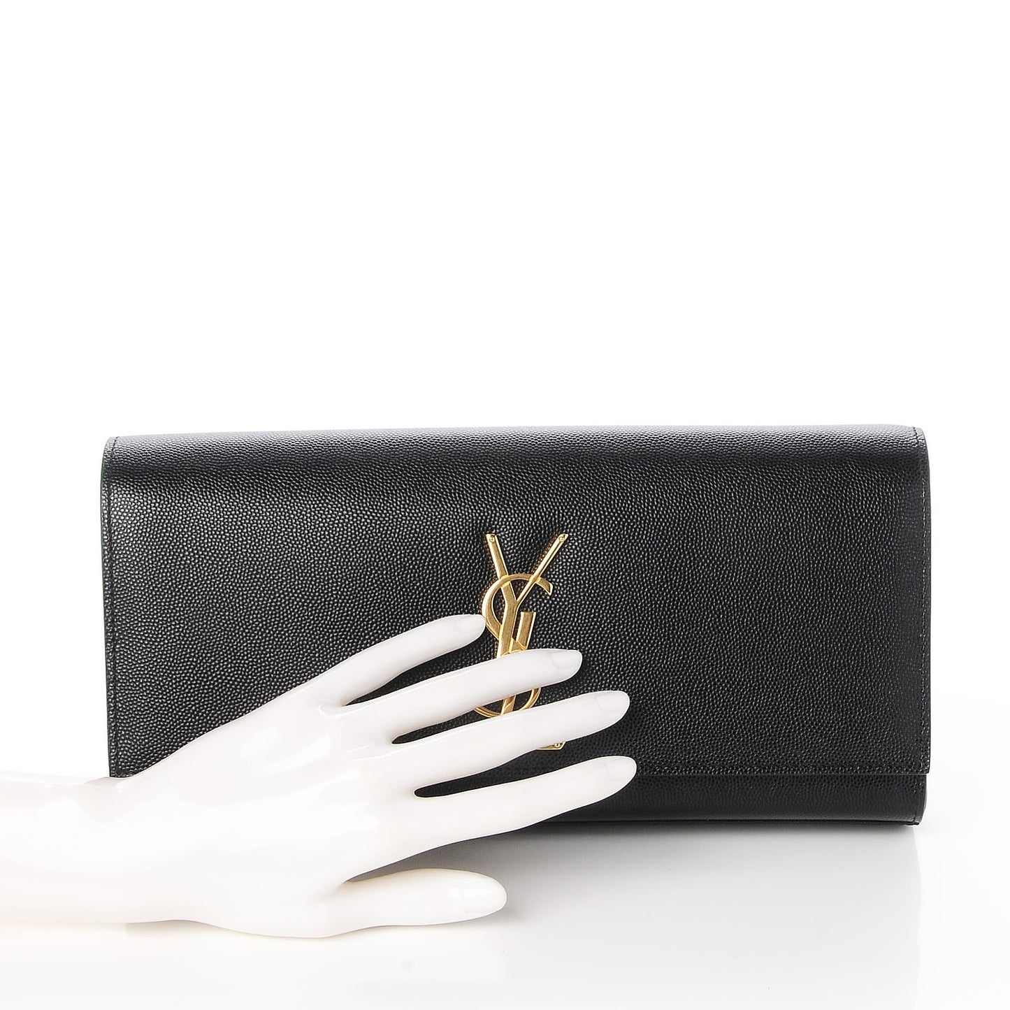 Grain De Poudre Monogram Cassandre Clutch Black