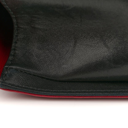 Chanel Lambskin Quilted Medium Boy Flap Black Red 14 of 14