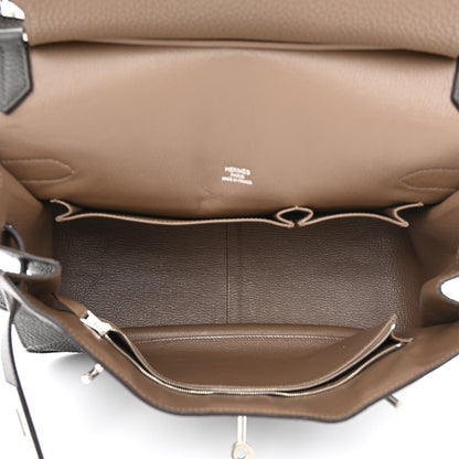 Hermes Taurillon Clemence Eclat Jypsiere 28 Etain Etoupe 4 of 16