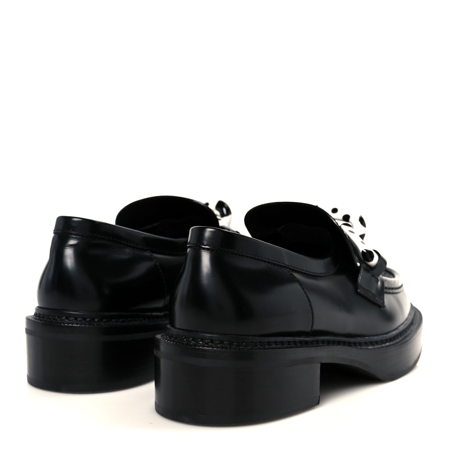 Louis Vuitton x Yayoi Kusama Academy Leather Loafers 38 Black 5 of 10