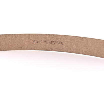 Chanel Pearlized Snakeskin CC Logo Skinny Belt 85 34 Beige 6 of 6