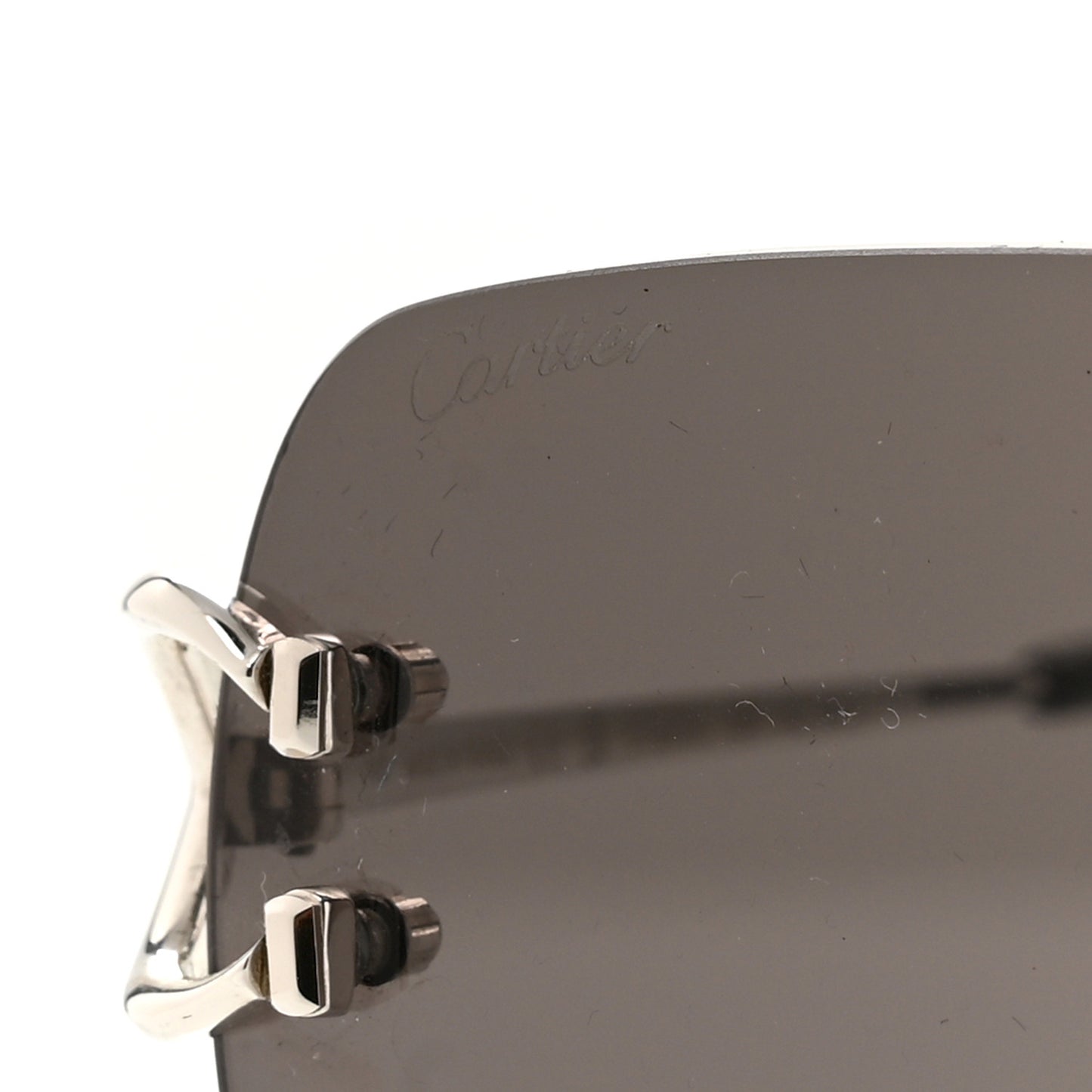 Metal Rimless C Decor Sunglasses CT0330S Silver