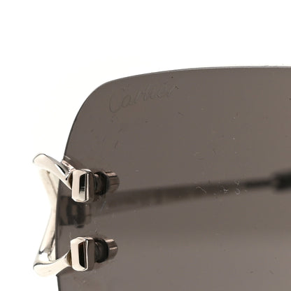 Cartier Metal Rimless C Decor Sunglasses CT0330S Silver 7 of 8