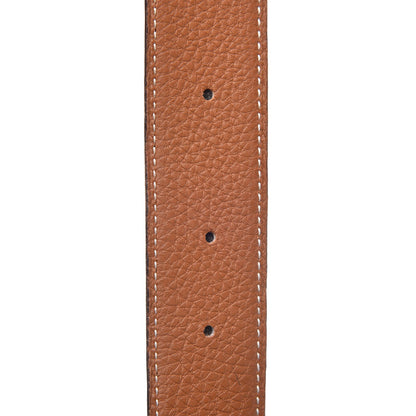 Hermes Box Togo 32mm Guilloche H Belt 80 Black Gold 5 of 10
