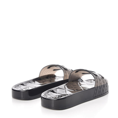 Chanel PVC Transparent CC Flat Slide Sandals 36 Black 4 of 8