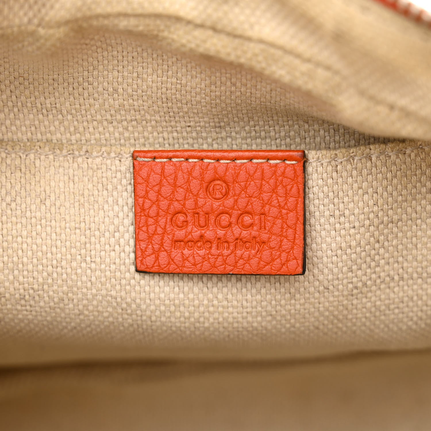 Gucci Pebbled Calfskin Small Soho Disco Bag Sun Orange 6 of 17