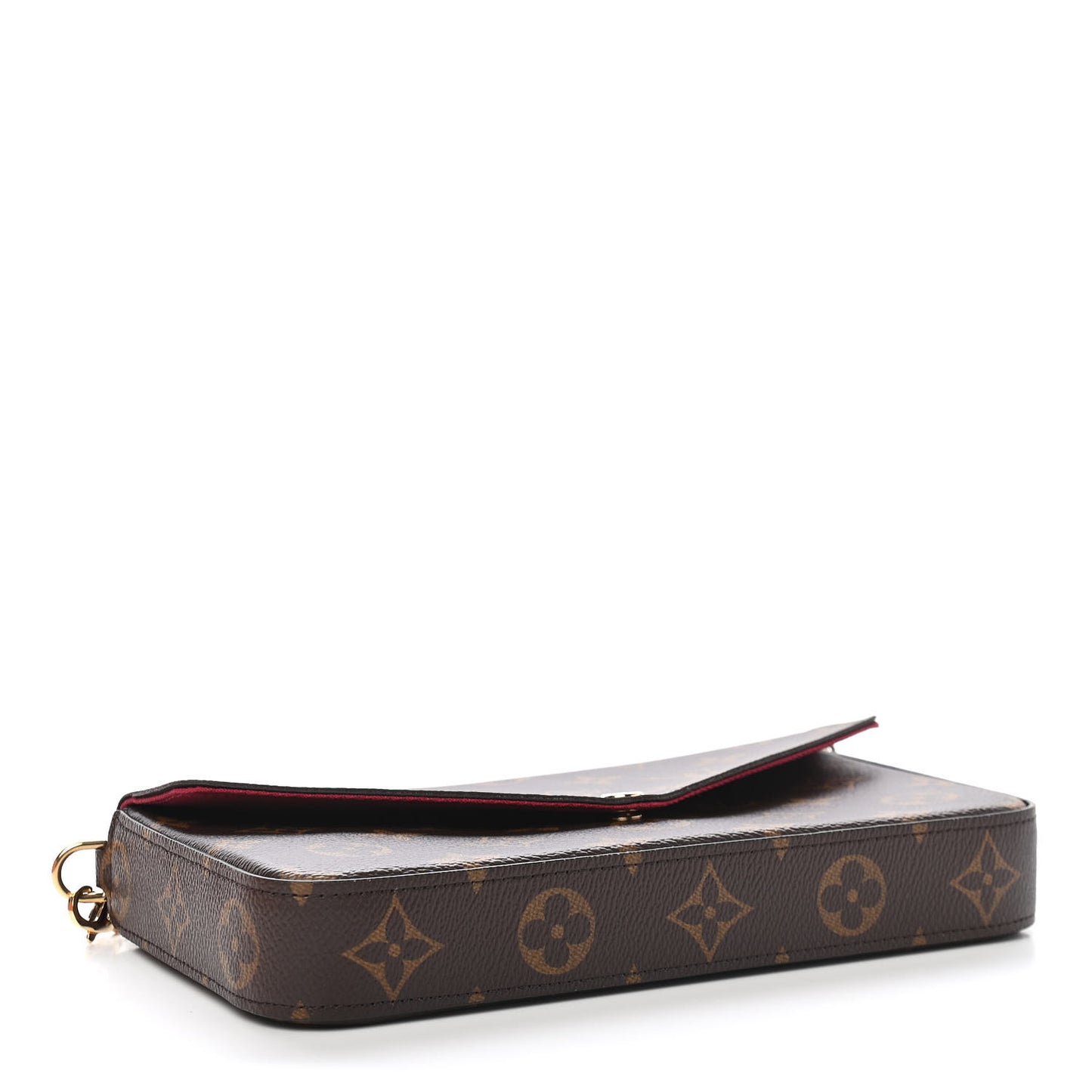 Monogram Pochette Felicie Chain Wallet Fuchsia