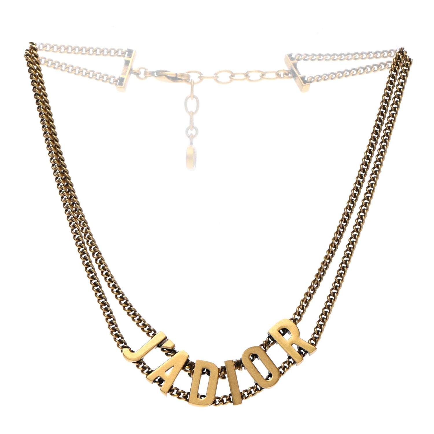 Christian Dior Metal J'Adior Choker Necklace Aged Gold 4 of 6