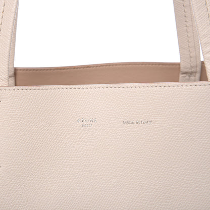 Celine Grained Calfskin Medium Horizontal Cabas Phantom White 7 of 15
