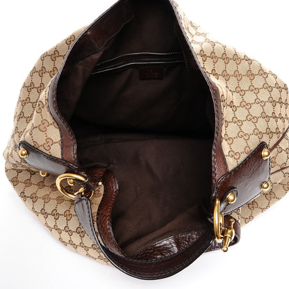 Gucci Monogram Large Jockey Hobo Dark Brown 5 of 6