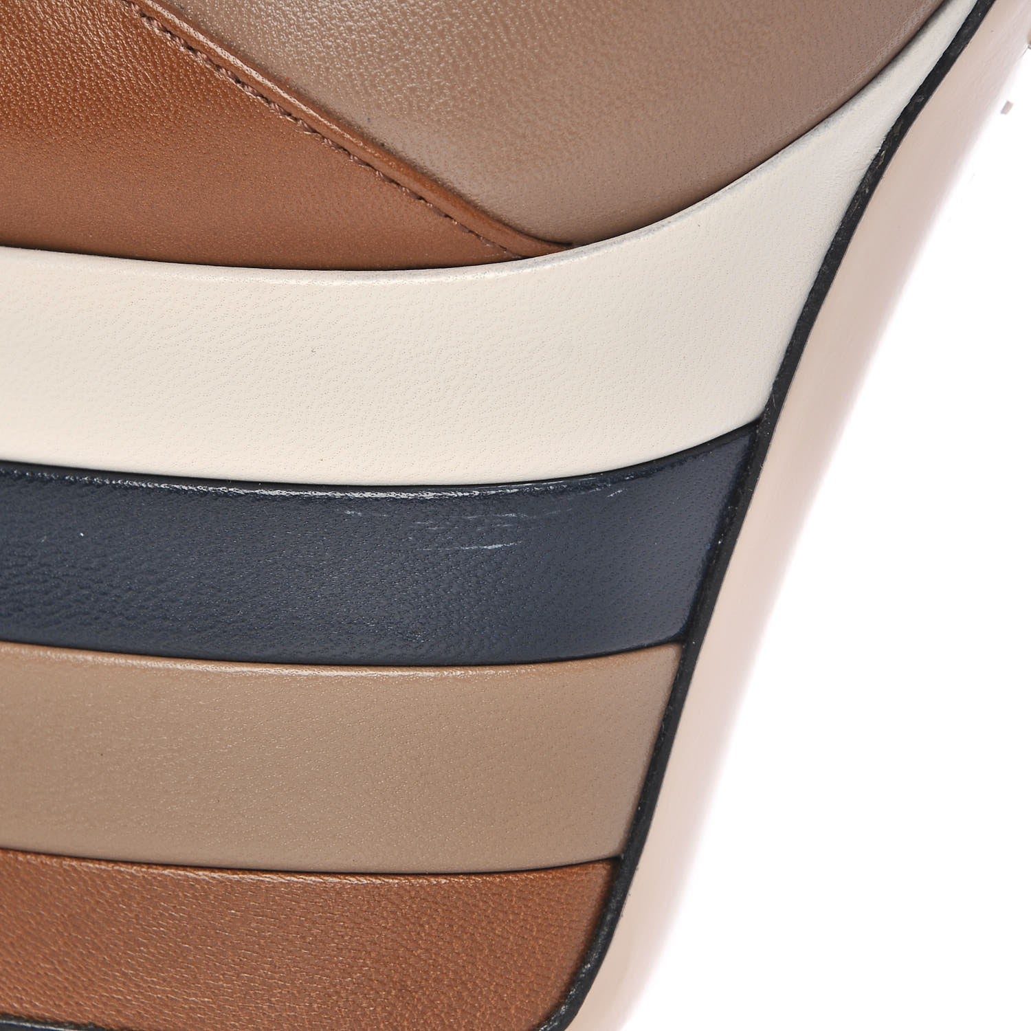 Gucci Calfskin Angel T-Strap Platform High Heel Pumps 39.5 Cuir Rose Blue White 8 of 10