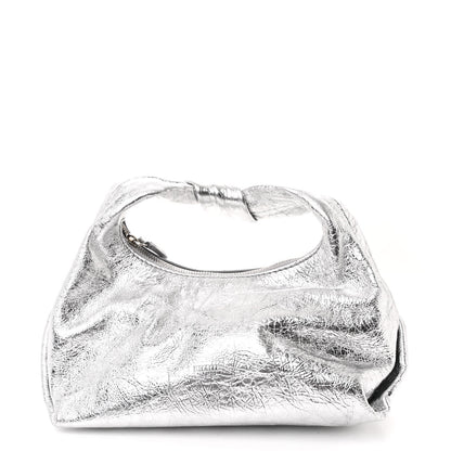 Khaite Metallic Crinkled Calfskin Beatrice Small Hobo Silver 1 of 9